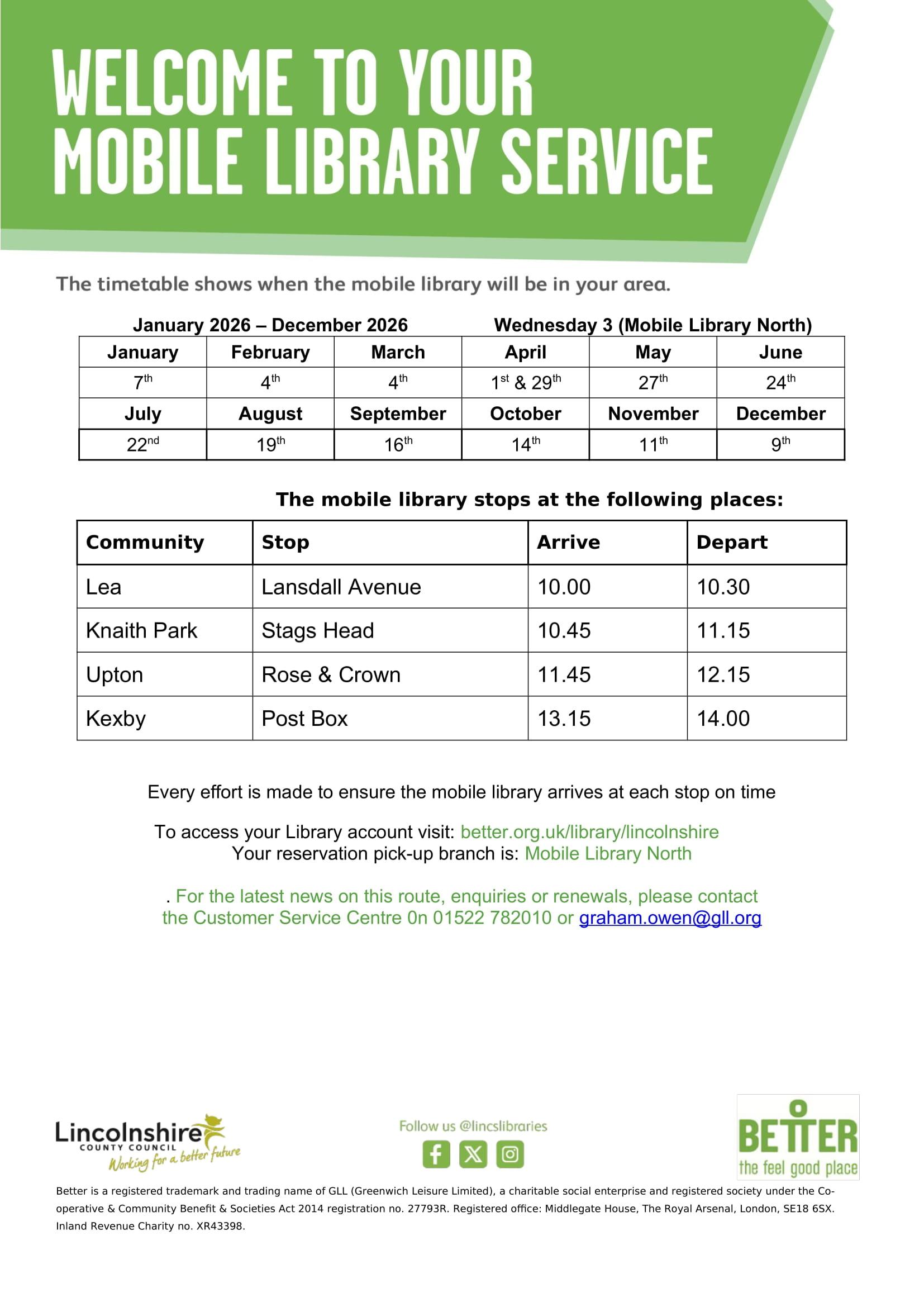 Library Timetable Wed